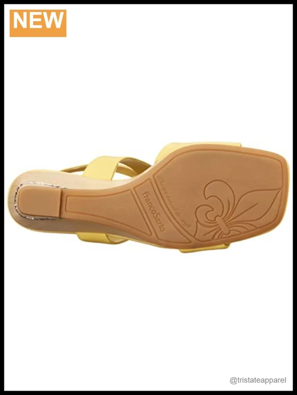 Franco Sarto Stud Leather or Faux Leather Wedge Sandal with Ankle Strap